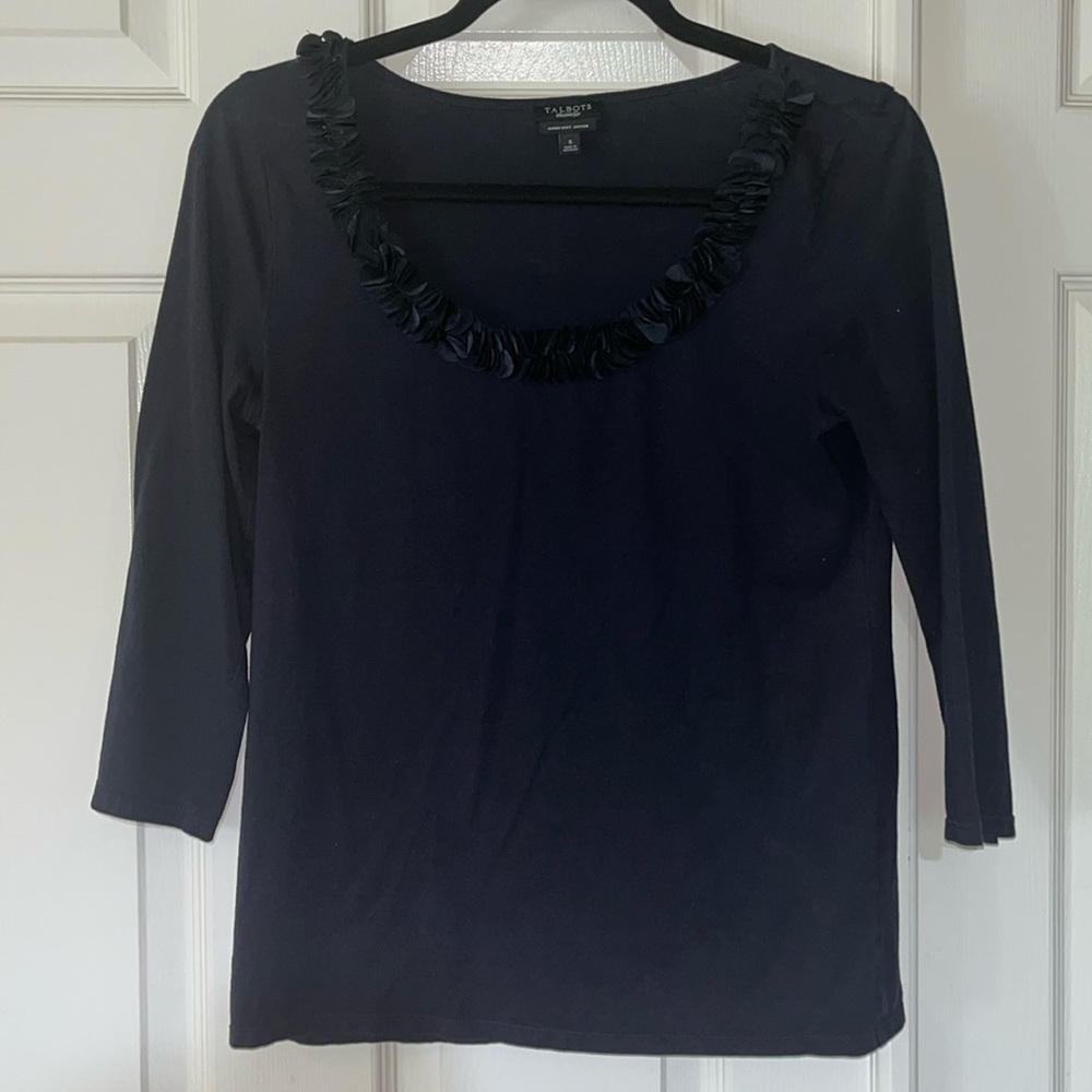 Talbots Top Super Soft Cotton Size Small - image 1